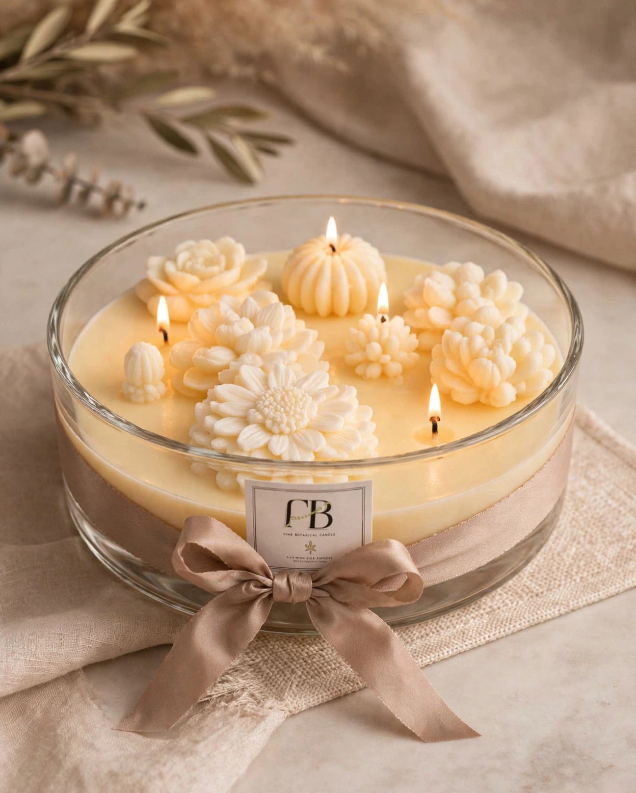 Handmade Jasmine Soy Wax Candle – Luxury Floral Home Decor