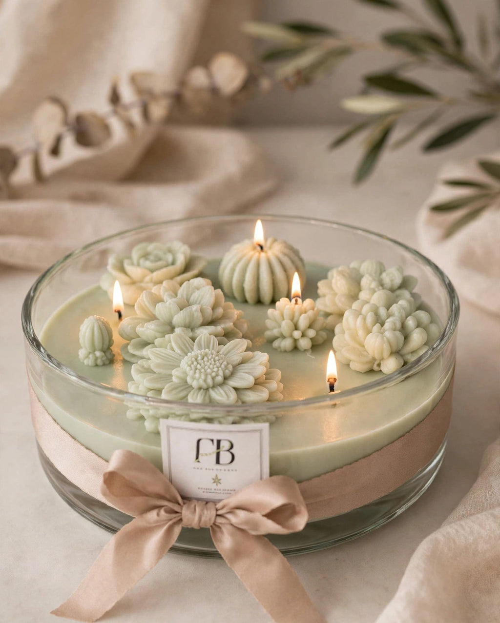 Handmade Jasmine Soy Wax Candle – Luxury Floral Home Decor