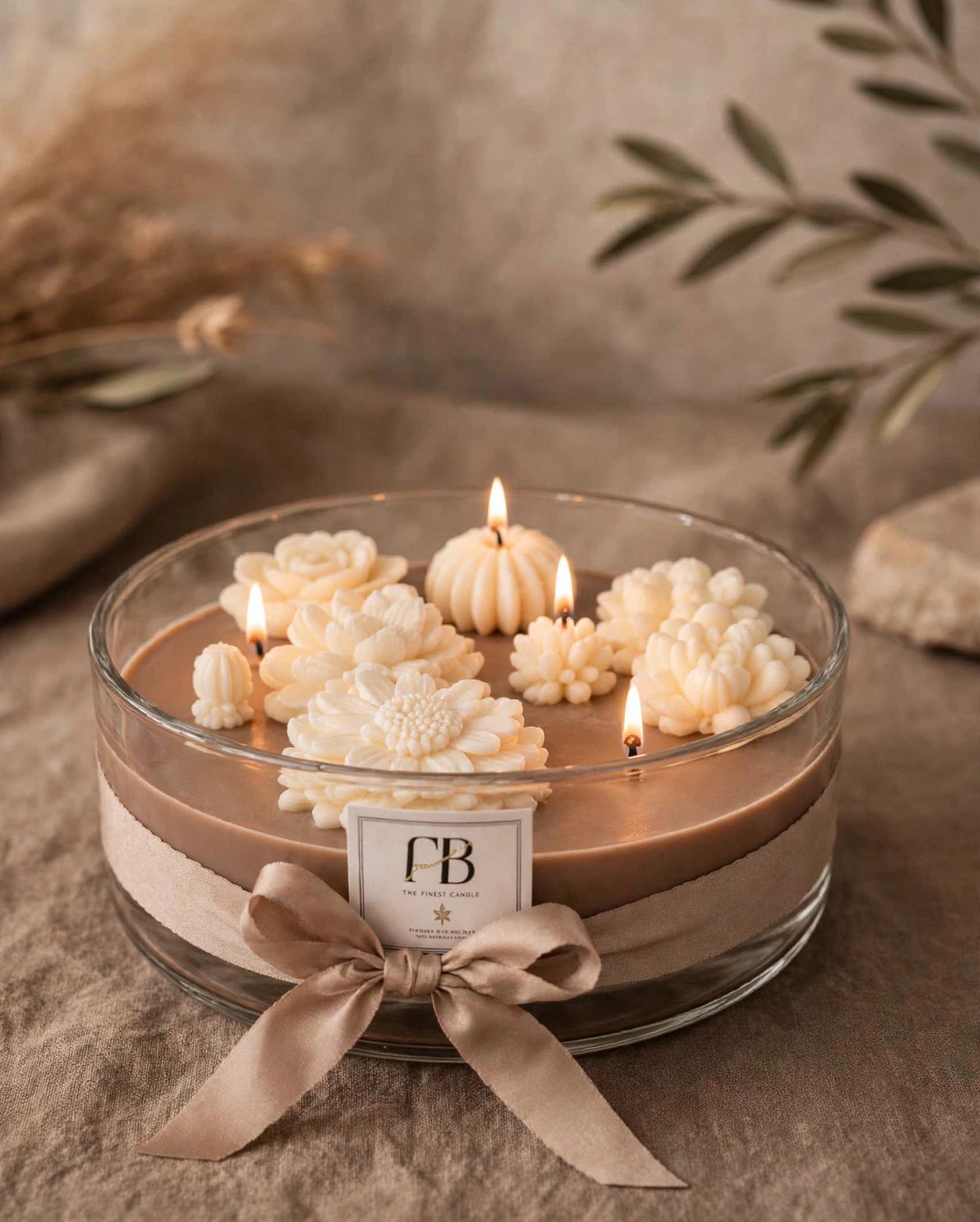 Handmade Jasmine Soy Wax Candle – Luxury Floral Home Decor