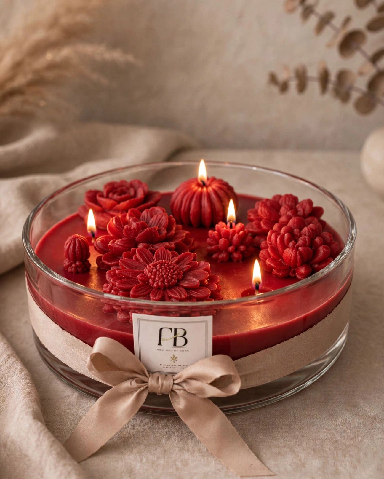Handmade Jasmine Soy Wax Candle – Luxury Floral Home Decor