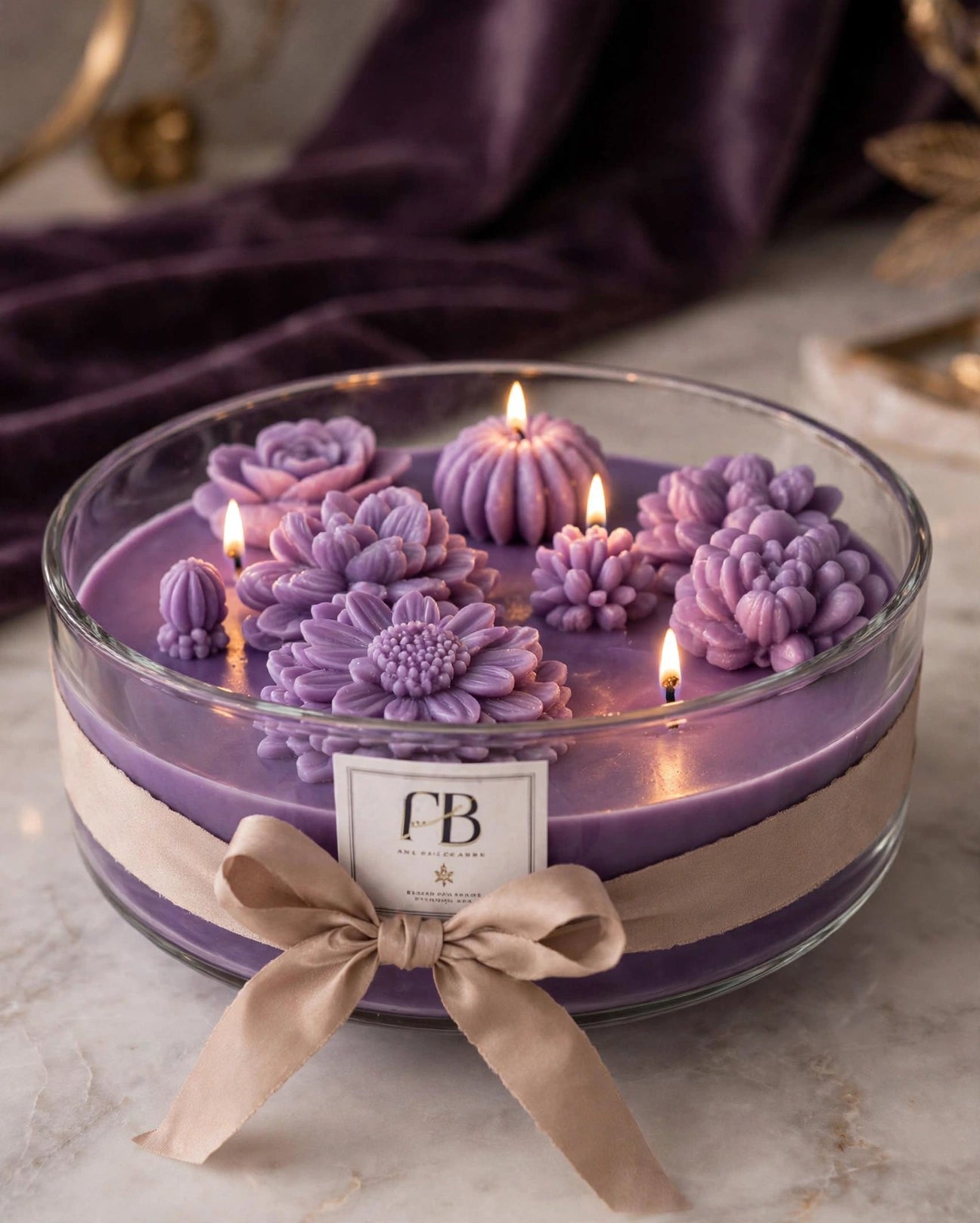 Handmade Jasmine Soy Wax Candle – Luxury Floral Home Decor